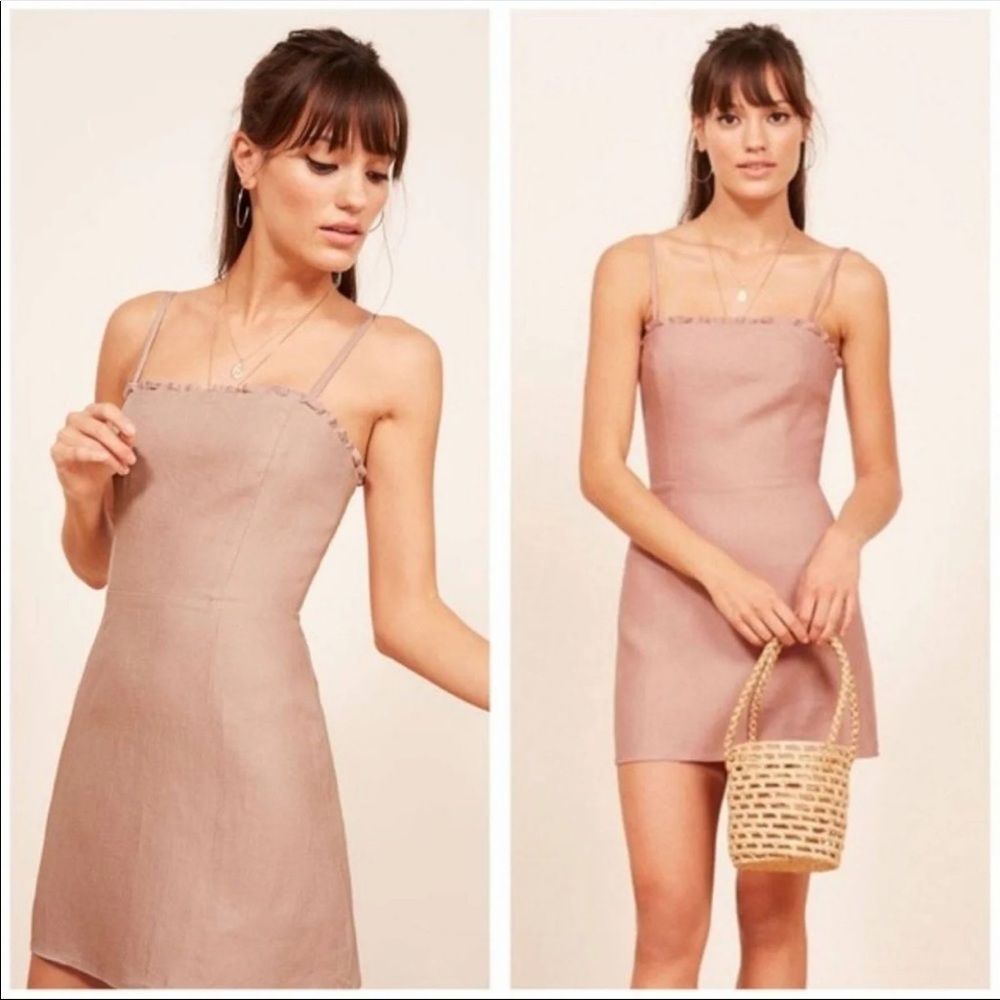 Reformation Ava Blush Dress 0